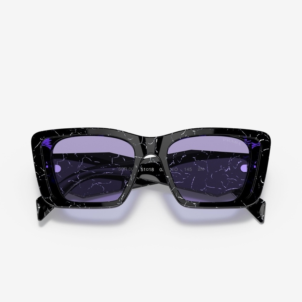 Authentic Prada PR 08YS Havana Sunglasses Tortoise with Violet Lens 🖤💜 - Picture 5 of 12